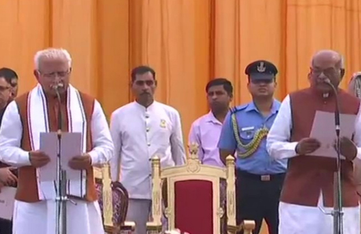 Manohar Lal Khattar Takes Oath