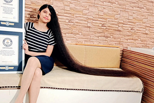 Gujarat girl is real-life Rapunzel with 6.2 foot long hair