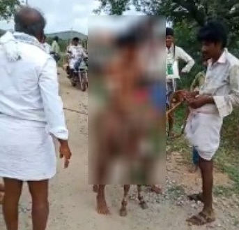 chitradugra man naked parade on donkey