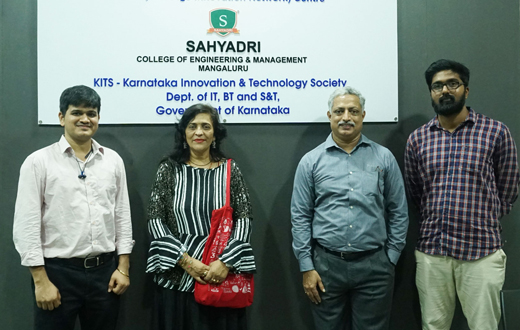 Sandhya Anvekar visits Sahyadri College