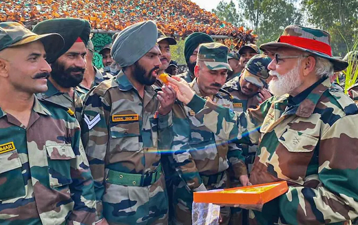 Modi at army camp