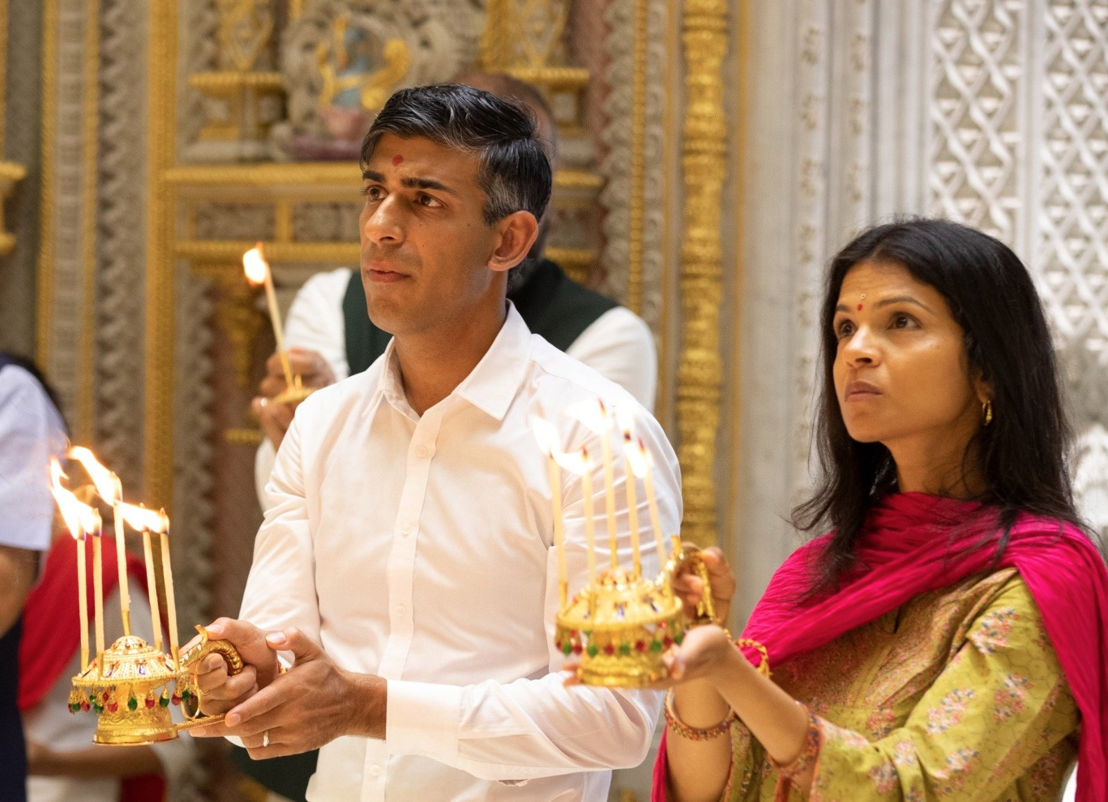 Rishi Sunak at Akshardham Temple