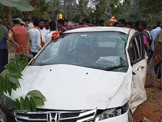 car collision near Belthangady