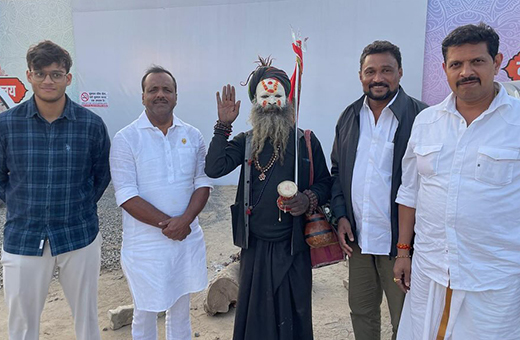 UT Khader visits Maha Kumbh Mela