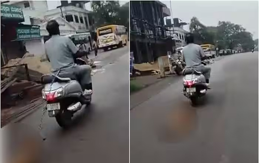 Dead dog tied to scooter and dragged in Udupi