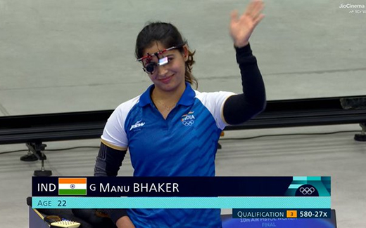 Manu Bhaker Wins Indias 1st Medal