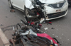 Karkala: Two critically injured in car-bike collision near Kukkundoor