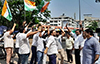 Mangaluru: Congress workers celebrate victory in Karnataka assembly bye-elections