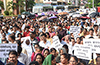 Protest march held against illegal sand mining threatening Pavoor-Uliya Kudru