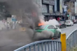 BMW car catches fire in middle of busy road in Chennai, Watch