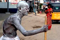 Elderly man dressed up like Gandhi on roads to earn, knocked down by car