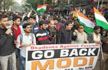 Go back Modi: Protesting SFI activists carry posters against PM’s Kolkata visit