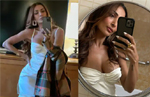 Malaika Aroras hot mirror selfies from San Francisco in a satin side slit dress go viral!