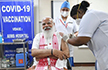 PM Modi takes first dose of COVID vaccine at Delhis AIIMS