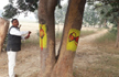 Armed with paints, blade & teeka, UP man turns trees into God to save them from tree fellers