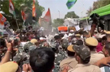 Youth Congress stages protest outside Amit Shahs residence, demands sacking of Eshwarappa