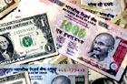 Rupee at four-week high; climbs 90 paise against dollar