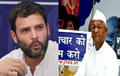 Rahul Gandhi, Anna Hazare exchange letters, praises on Lokpal