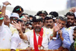 Out on Bail, DK Shivakumar receives heros welcome in Bengaluru