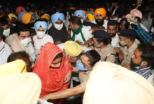 Harsimrat Badal arrested in Punjab over protest against new farm laws