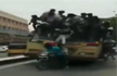 Chennai: Students climb, fall off moving bus while celebrating bus day