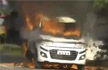 Car with three inside set on fire in Andhra Pradesh