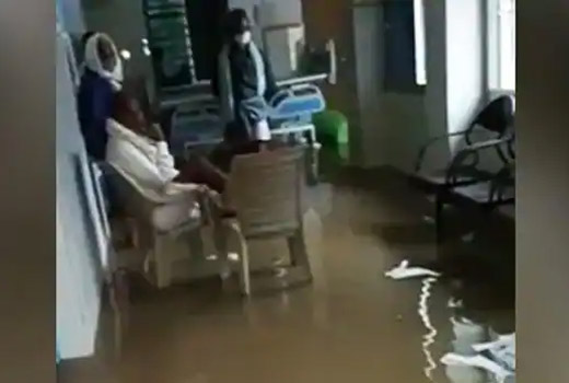 Safety gear, medical waste float in Chhattisgarh’s flooded COVID-19 ward