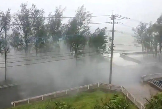 Tens of thousands without power as Typhoon Haishen batters Japan