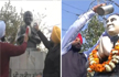 Youth Akali Dal Leaders blacken Rajiv Gandhis Statue in Ludhiana, Cong workers clean it with milk