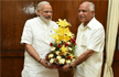 Chief Minister M BS Yeddyurappa meets PM Modi in wake of floods