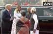 US President Trump accorded ceremonial reception at Rashtrapati Bhavan