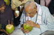 101-Year old freedom fighter broke Satyagraha with coconut water in Bengaluru