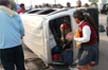 Child dead after delivery truck hits school van in Delhi