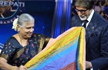 KBC 11: Sudha Murty gifts Amitabh Bachchan a beautiful chadar stitched by Devadasis