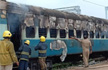 Hyderabad: Train compartment gutted in fire, arson suspected