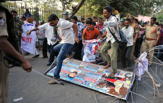 TelanganaProtest-Friday