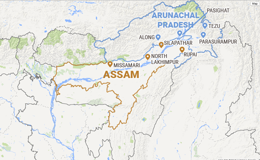 Four critical railway lines that will connect the Chinese border to the Indian hinterland and allow quick 