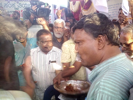 beef ban protest in bangalore