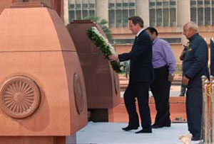 David Cameron at Jallianwala